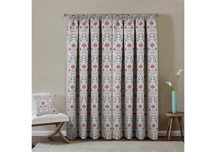 Cotswold (Blackout) Pencil Pleat, Red - Ready Made Curtains - Image 8